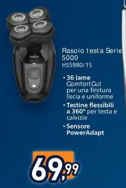 Unieuro Rasoio testa Serie 5000 HS5980/15 offerta