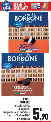 Conad Caffè Borbone miscela nobile offerta