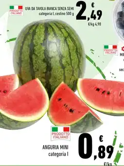 Conad UVA DA TAVOLA BIANCA SENZA SEMI offerta