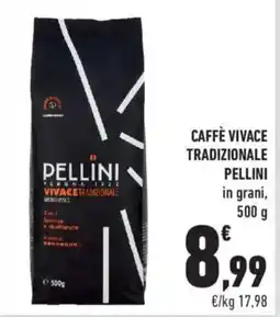 Conad CAFFÈ VIVACE TRADIZIONALE PELLINI offerta