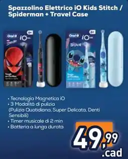 Unieuro Spazzolino Elettrico iO Kids Stitch / Spiderman offerta