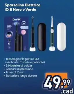 Unieuro Spazzolino Elettrico iO 2 Nero e Verde offerta