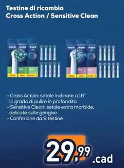 Unieuro Testine di ricambio Cross Action / Sensitive Clean offerta