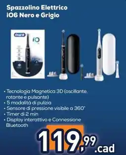 Unieuro Spazzolino Elettrico iO6 Nero e Grigio offerta