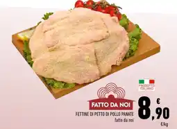 Conad FATTO DA NOI FETTINE DI PETTO DI POLLO PANATE offerta