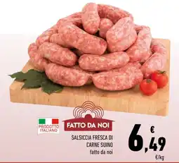 Conad FATTO DA NOI SALSICCIA FRESCA DI CARNE SUINO offerta