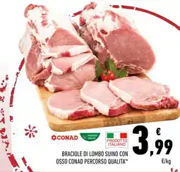 Conad Braciole di lombo suino con osso Conad Percorso Qualita' offerta