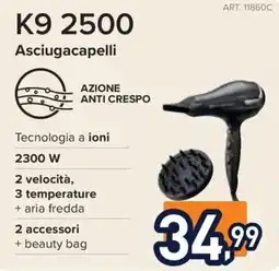 Unieuro K9 2500 Asciugacapelli offerta