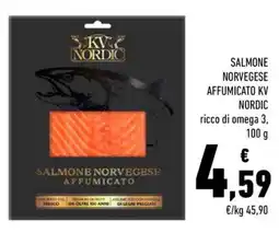Conad Salmone Norvegese Affumicato KV Nordic offerta