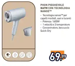 Unieuro PHON PIEGHEVOLE NA7M CON TECNOLOGIA NANOE offerta