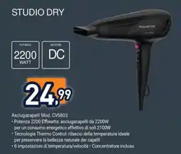 Unieuro STUDIO DRY Asciugacapelli offerta