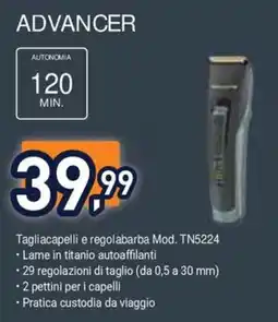 Unieuro ADVANCER Tagliacapelli e regolabarba Mod. TN5224 offerta