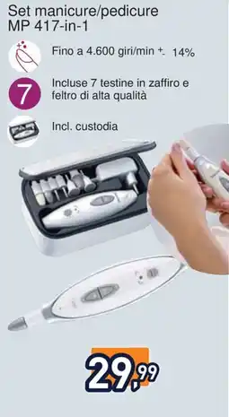Unieuro Set manicure/ pedicure MP 417-in-1 offerta