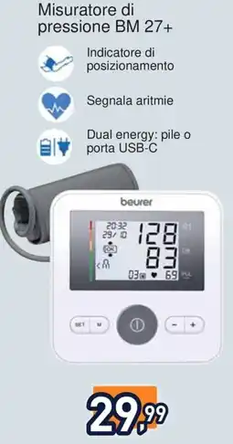 Unieuro Misuratore di pressione BM 27+ beurer offerta