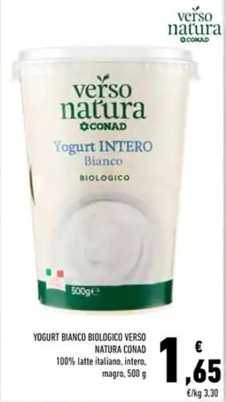 Conad Yogurt Bianco Biologico Verso Natura Conad offerta