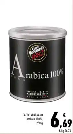 Conad CAFFE' VERGNANO arabica 100% offerta