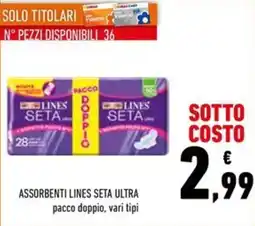 Conad ASSORBENTI LINES SETA ULTRA offerta