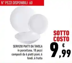 Conad SERVIZIO PIATTI DA TAVOLA offerta