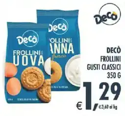 Deco Supermercati DECÒ FROLLINI GUSTI CLASSICI offerta
