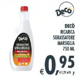 Deco Supermercati Decò Sgrassatore Universale Ricarica Marsiglia offerta