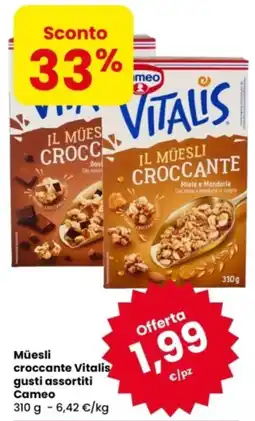 Eurospar Müesli croccante Vitalis Cameo offerta