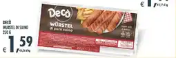 Deco Supermercati DECÒ WÜRSTEL DI SUINO offerta