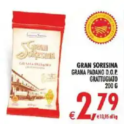Deco Supermercati GRAN SORESINA GRANA PADANO GRATTUGIATO offerta