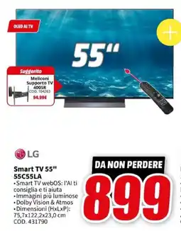 MediaWorld LG Smart TV 55" 55C55LA offerta