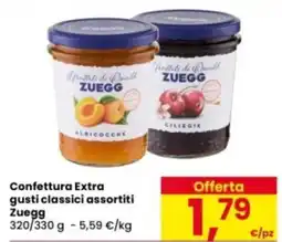 Eurospar Confettura Extra gusti classici assortiti Zuegg offerta