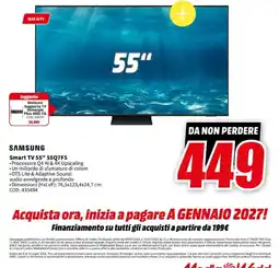 MediaWorld Samsung Smart TV 55" 55Q7F5 offerta