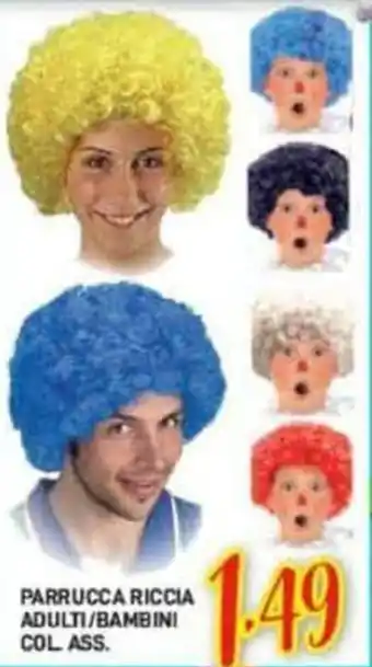 Maury's Parrucca Riccia Adulti/Bambini Col Ass. offerta