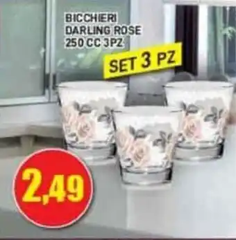 Maury's Bicchieri Darling Rose 250 cc 3pz offerta