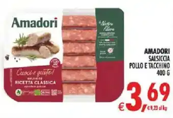 Deco Supermercati Amadori Salsiccia Pollo e Tacchino offerta