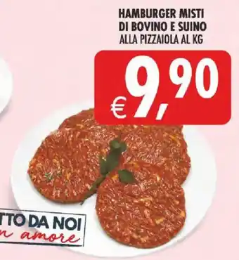 Deco Supermercati Hamburger misti di bovino e suino alla pizzaiola offerta
