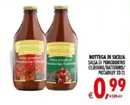 Deco Supermercati BOTTEGA DI SICILIA SALSA DI POMODORINO CILIEGINO/DATTERINO offerta