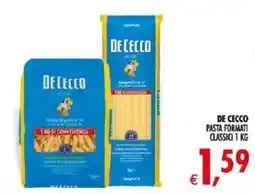 Deco Supermercati DE CECCO PASTA FORMATI CLASSICI offerta