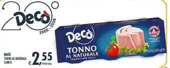 Deco Supermercati Decò Tonno al Naturale offerta