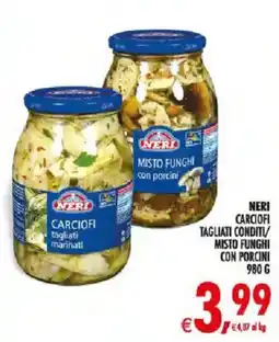 Deco Supermercati NERI CARCIOFI TAGLIATI/MISTO FUNGHI CON PORCINI offerta