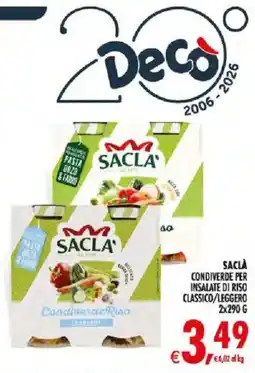 Deco Supermercati Sacla Condiverde Riso Leggero offerta