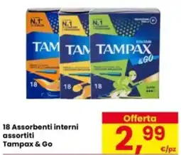 Eurospar 18 Assorbenti interni Tampax & Go offerta