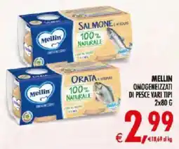 Deco Supermercati Mellin Omogeneizzati di Pesce Vari Tipi offerta
