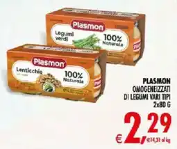 Deco Supermercati PLASMON OMogeneizzati di legumi vari tipi offerta