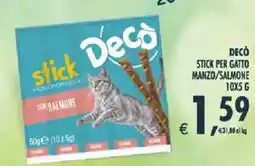 Deco Supermercati Decò stick per gatto offerta