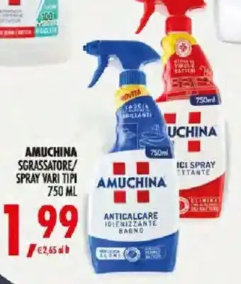 Deco Supermercati AMUCHINA SGRASSATORE/SPRAY VARI TIPI offerta