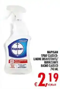 Deco Supermercati Napisan Spray Classico-Limone Disinfettante/Igienizzante Bagno Classico offerta
