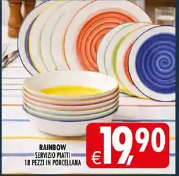 Deco Supermercati RAINBOW SERVIZIO PIATTI offerta
