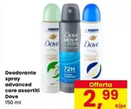 Eurospar Deodorante spray advanced care Dove offerta