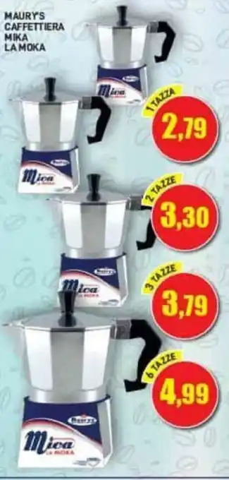 Maury's Maury's Caffettiera Mika La Moka 6 Tazze offerta