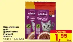 Eurospar Bocconcini per gatto Pranzetti Whiskas offerta