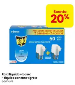 Eurospar Raid liquido + base: - liquido zanzare tigre e comuni offerta